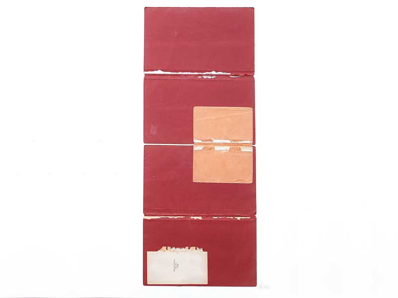 "Dominant Rot" 2010, Buchcollage, 70 x 50 cm